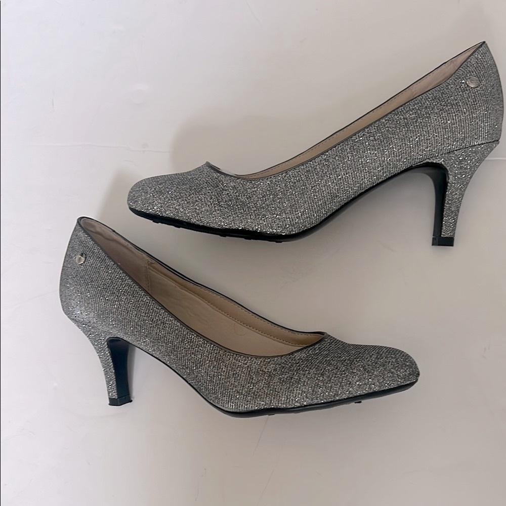 Life Stride Silver Glitter Heels